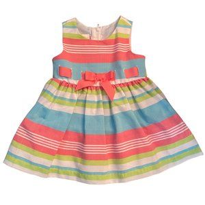 12m Bonnie Baby Striped Sleeveless Dress